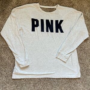 PINK--Long sleeved shirt - Sz. Large with PINK logo on front